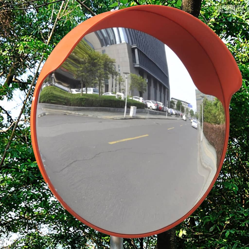 Kumer liikluspeegel, PC plast, oranž, 45 cm, õue