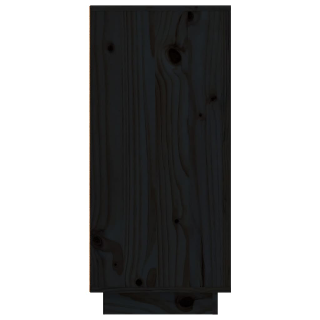 vidaXL puhvetkapp, must, 111x34x75 cm, täismännipuit
