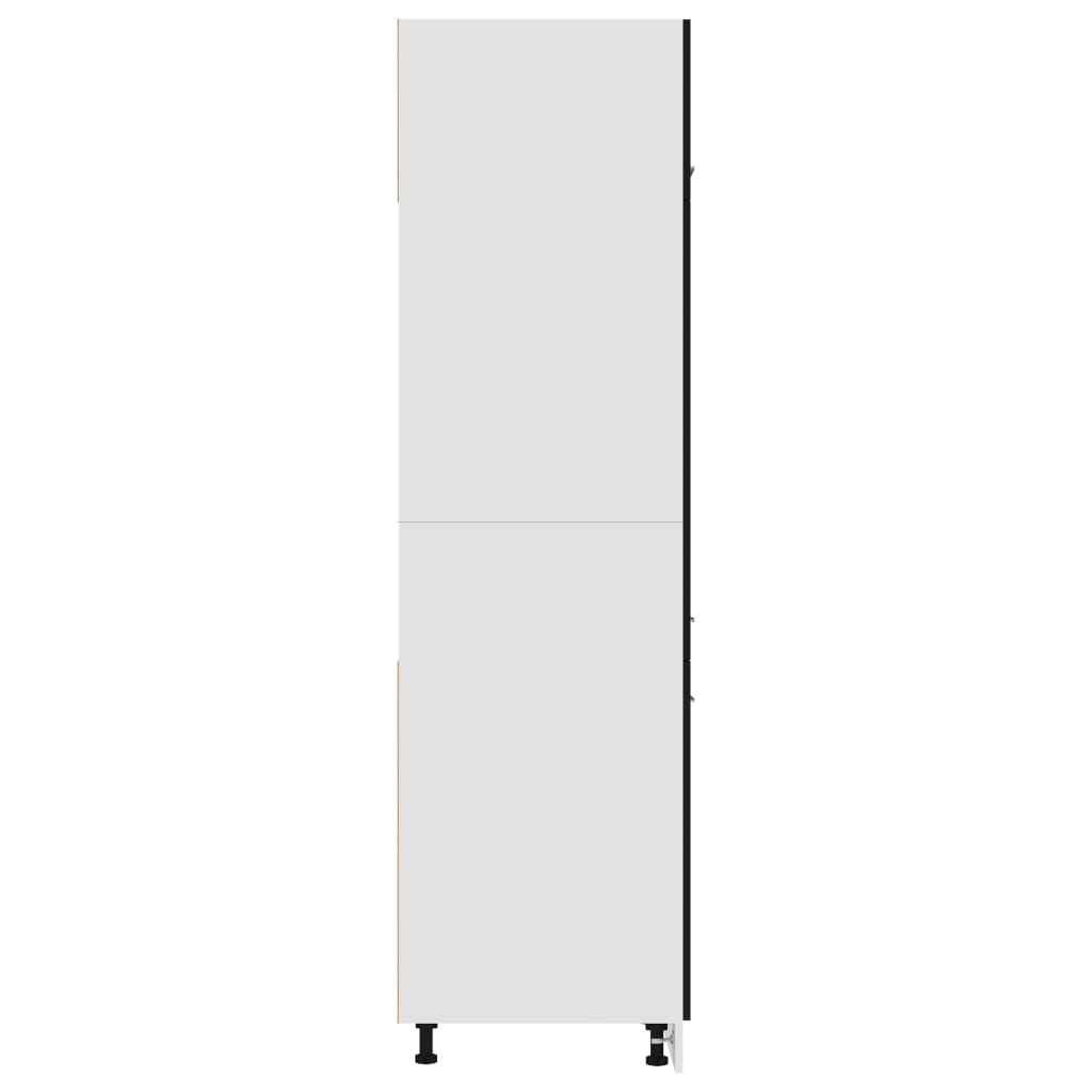 vidaXL külmikukapp, must, 60 x 57 x 207 cm, puitlaastplaat