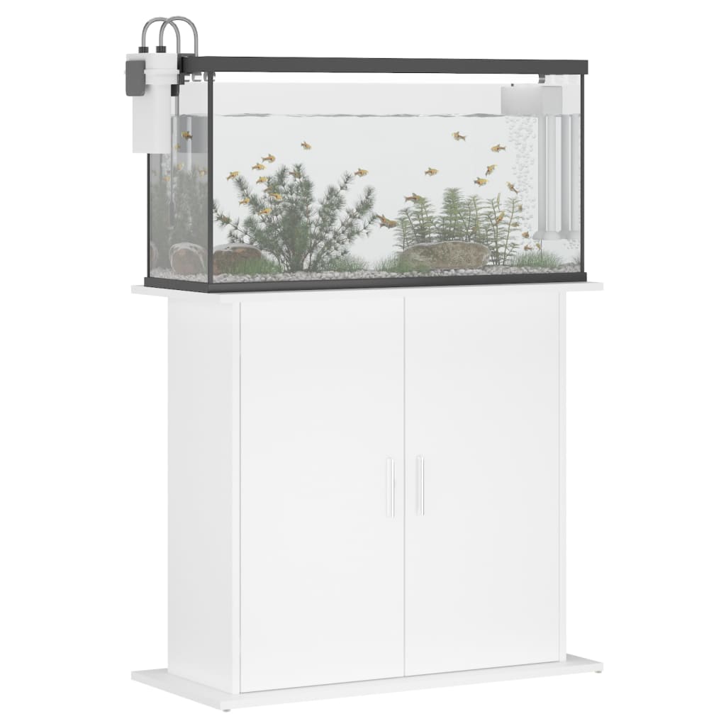 vidaXL akvaariumi alus, valge, 81 x 36 x 73 cm, tehispuit