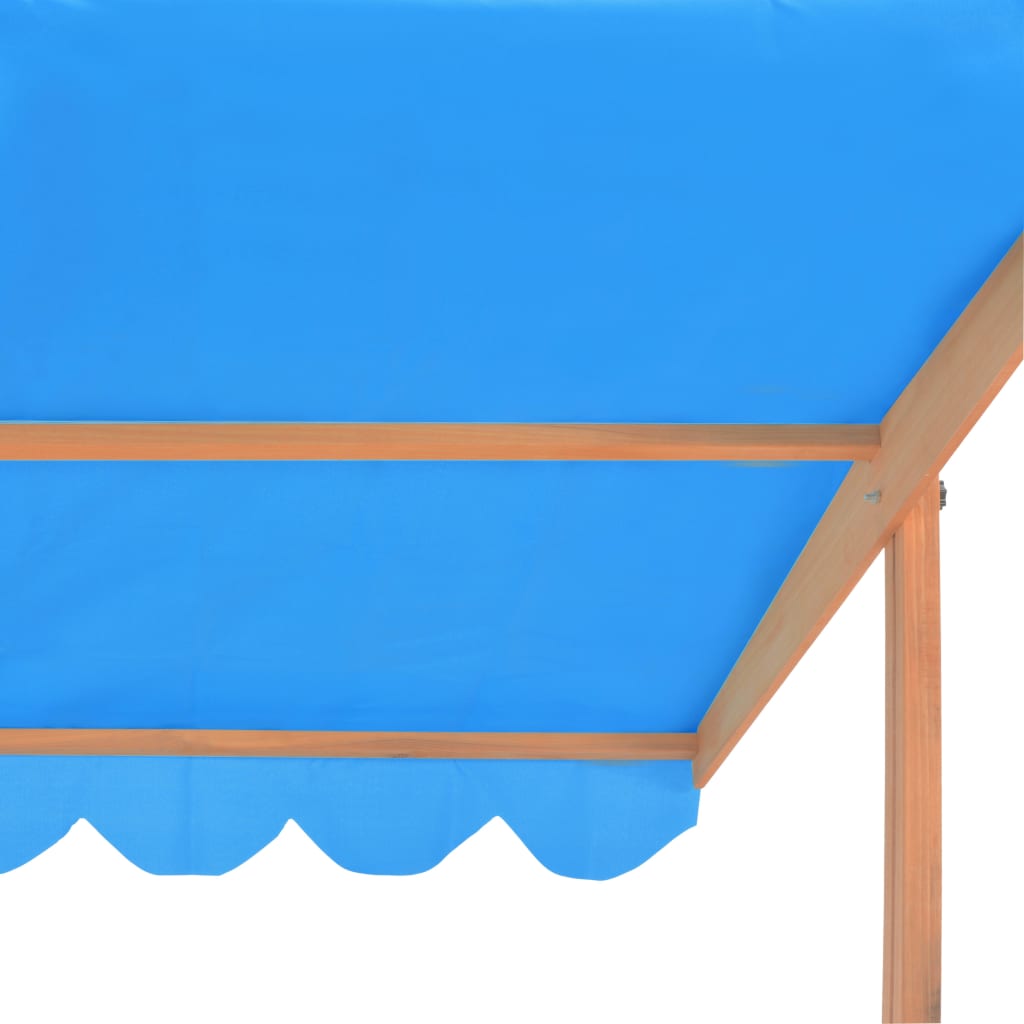 vidaXL liivakast reguleeritava katusega, nulupuit, sinine UV50
