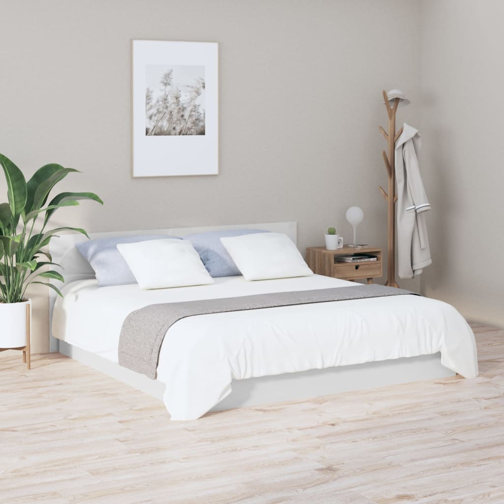 vidaXL voodipeats, kõrgläikega valge, 200 x 1,5 x 80 cm, tehispuit