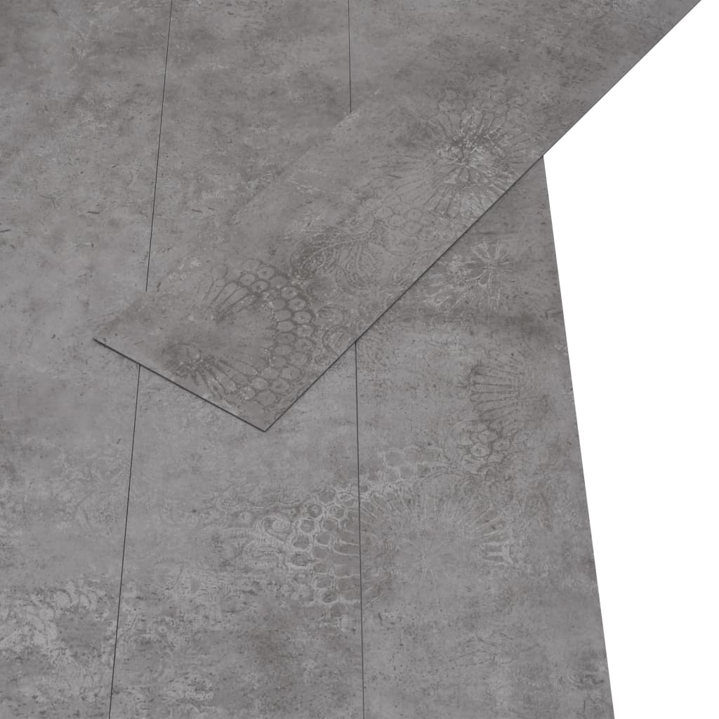 vidaXL PVC-st põrandalauad 5,02 m², 2 mm, iseliimuv, betoonhall