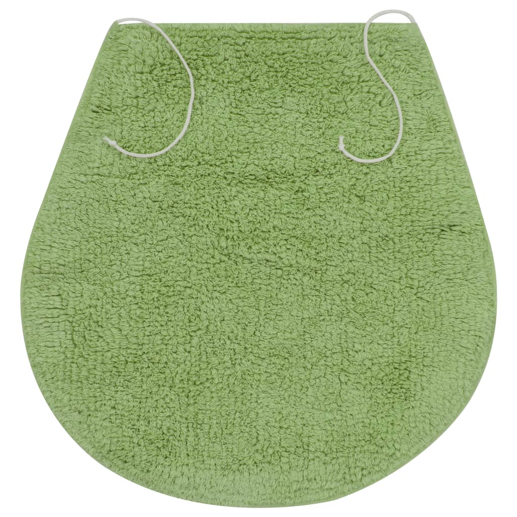 vidaXL vannitoamattide komplekt, 3-osaline, kangas, roheline
