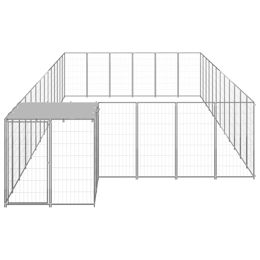 vidaXL koeraaedik, hõbedane, 22,99 m², teras