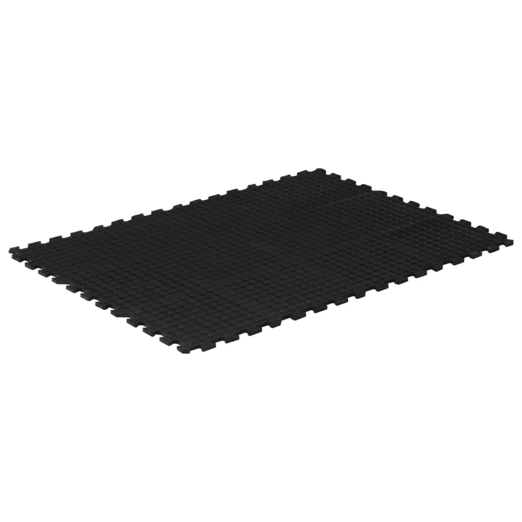vidaXL kummist põrandamatt, must, 12 mm, 90 x 120 cm