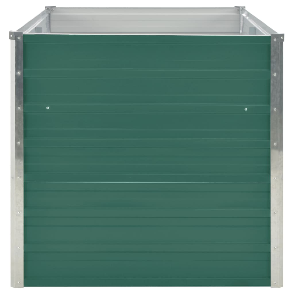 vidaXL kõrgendatud peenrakast 160x80x77 cm, tsingitud teras, roheline