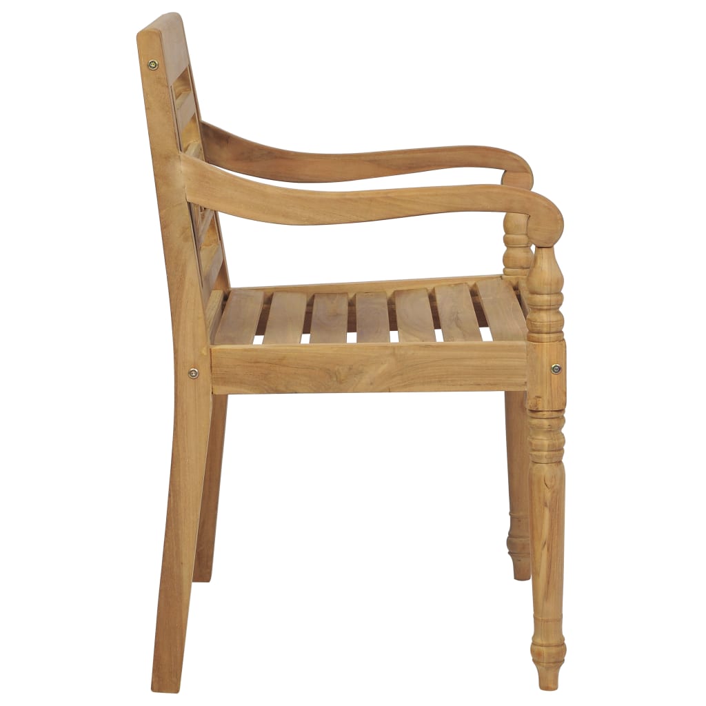 vidaXL bataavia toolid, 2 tk, tiikpuu