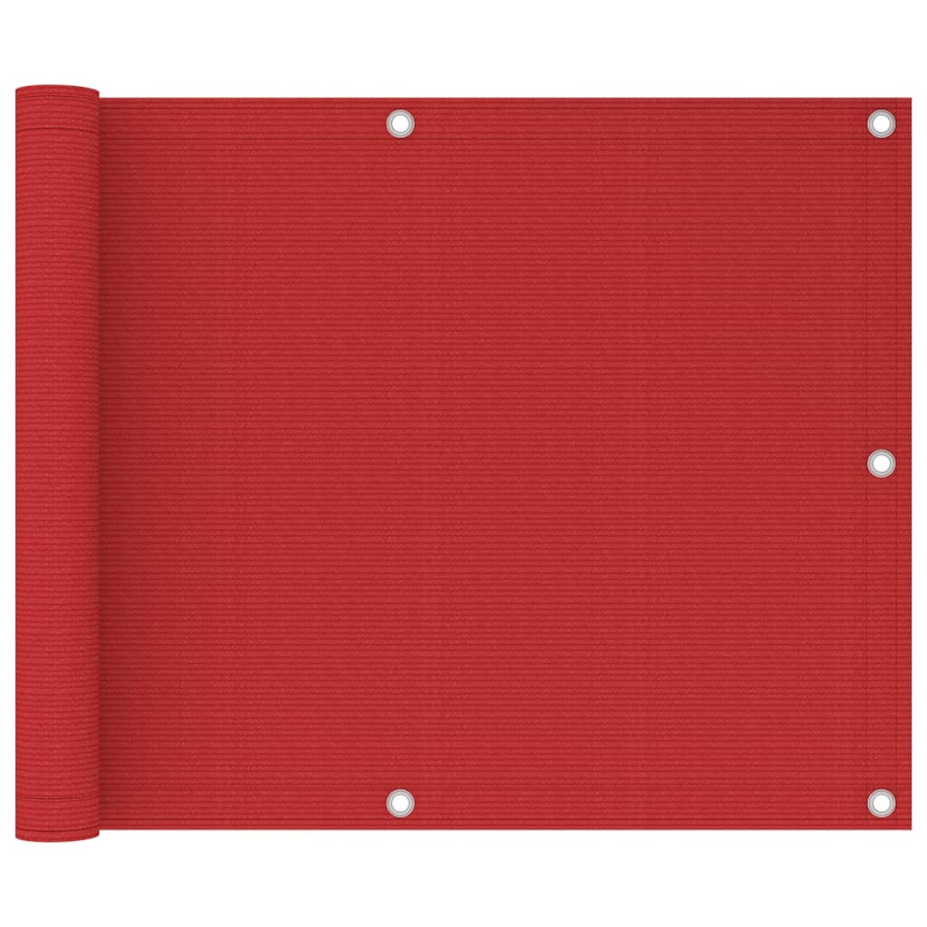 vidaXL rõdusirm, punane, 75 x 300 cm, HDPE
