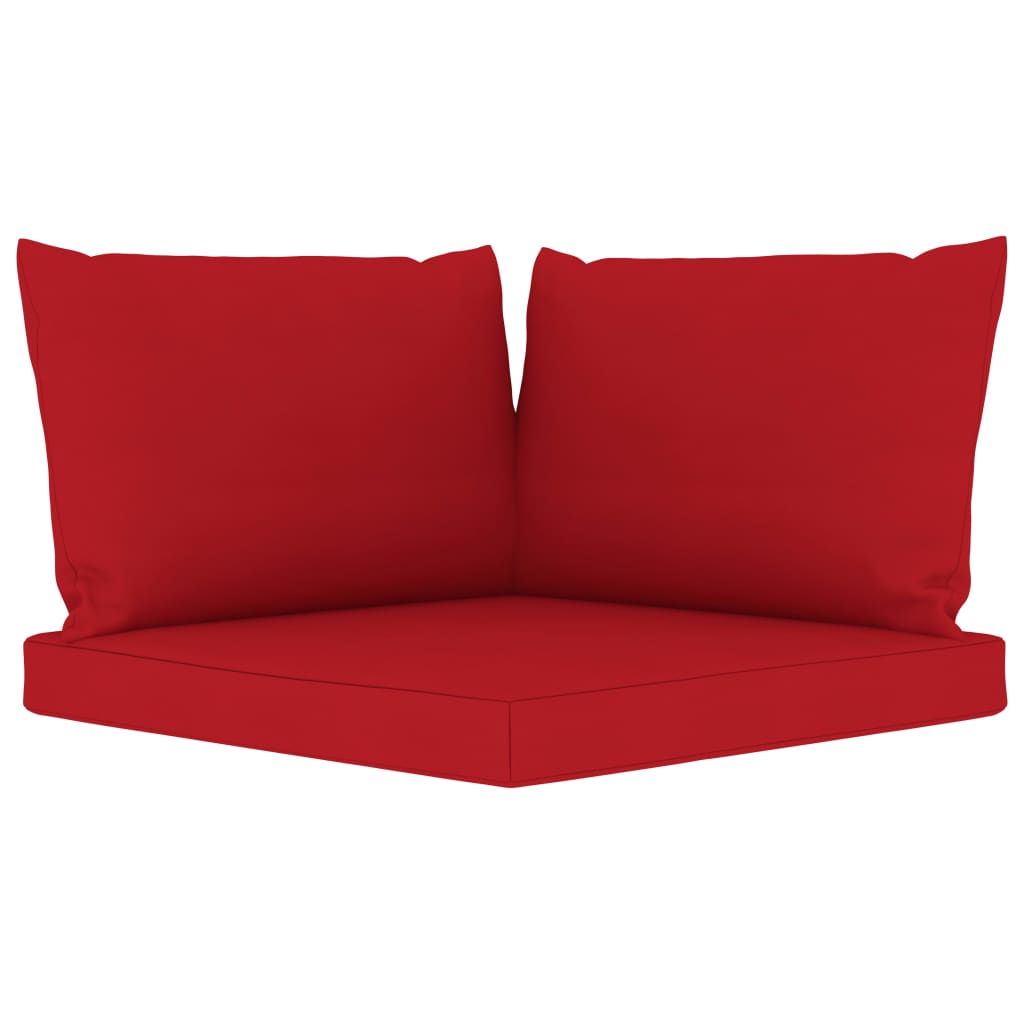 vidaXL 10-osaline aiamööbli komplekt istmepatjadega, punane