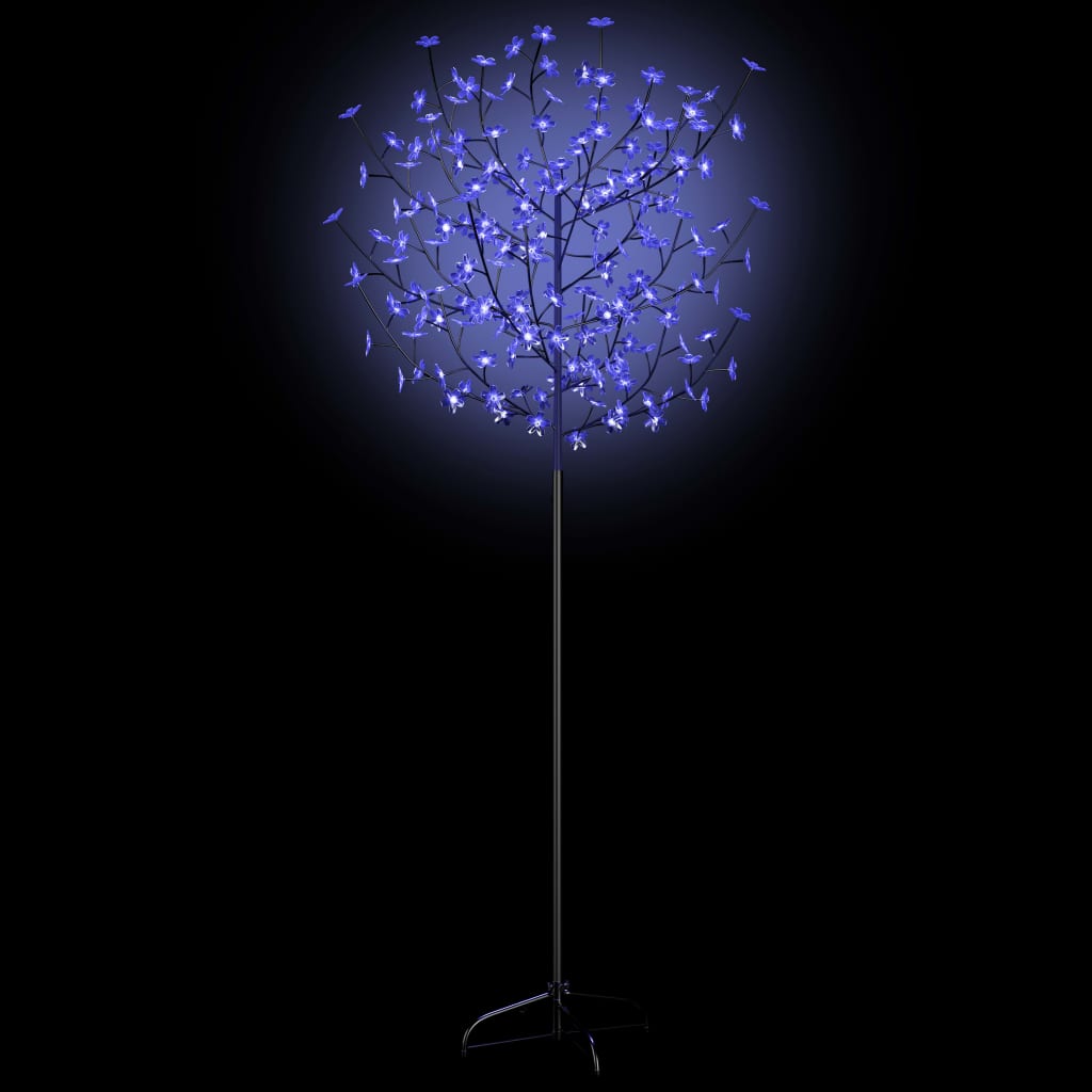 vidaXL jõulupuu 200 LEDi, sinine valgus, kirsiõied 180 cm