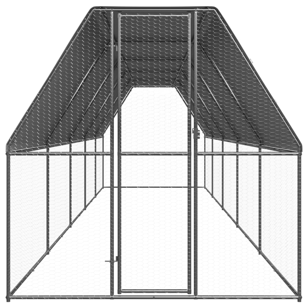 vidaXL õue kanapuur, 2 x 10 x 2 m, tsingitud teras