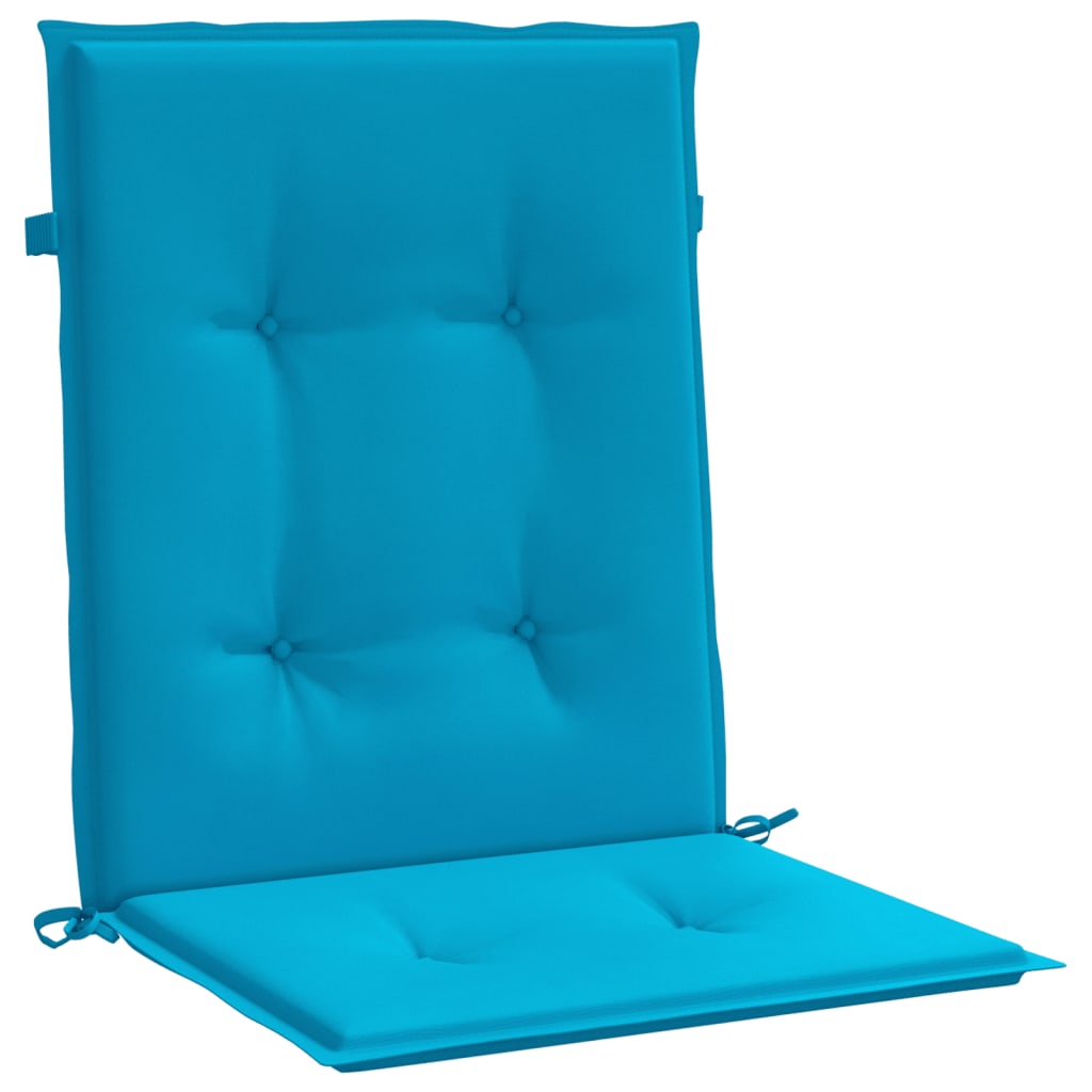 vidaXL madala seljatoega toolipadjad 4 tk, sinine, 100x50x7 cm, kangas