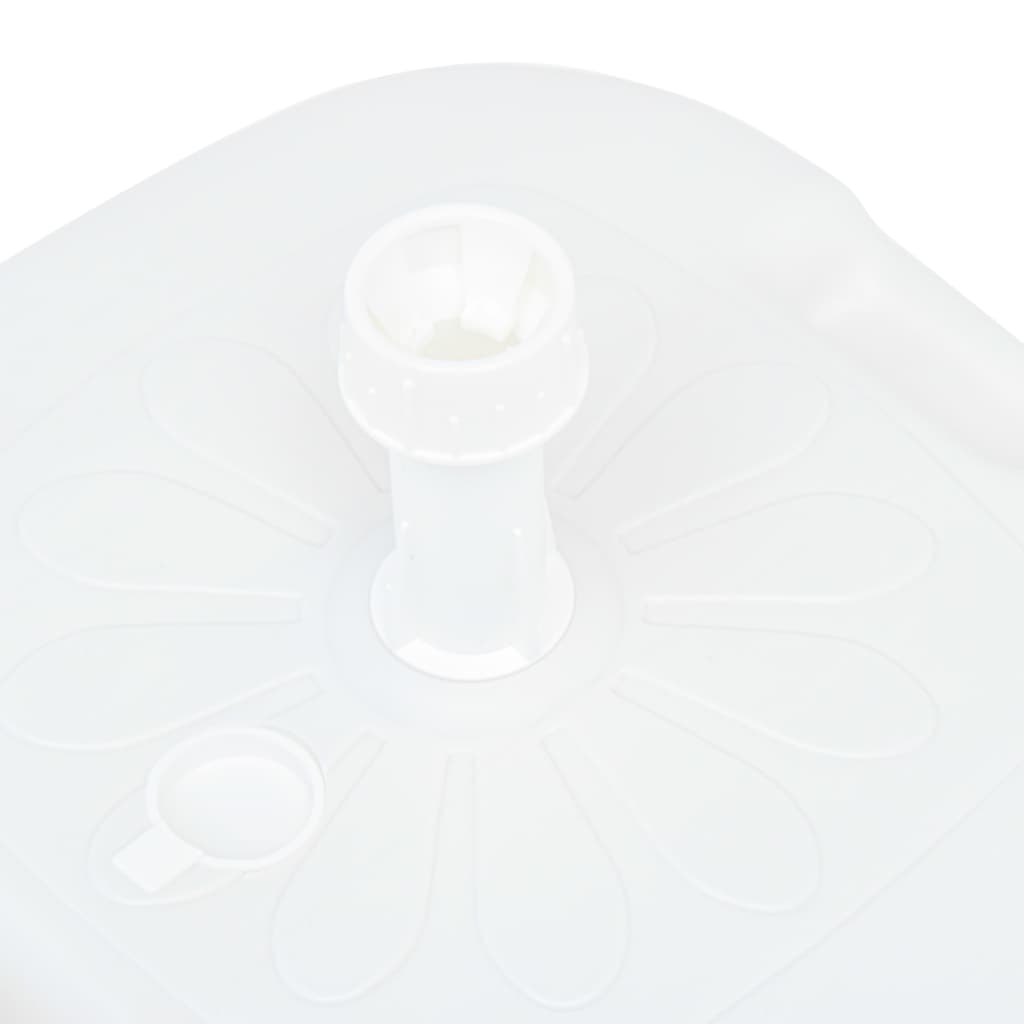 vidaXL päevavarju alus, liiva/veega täidetav 16 l valge plast