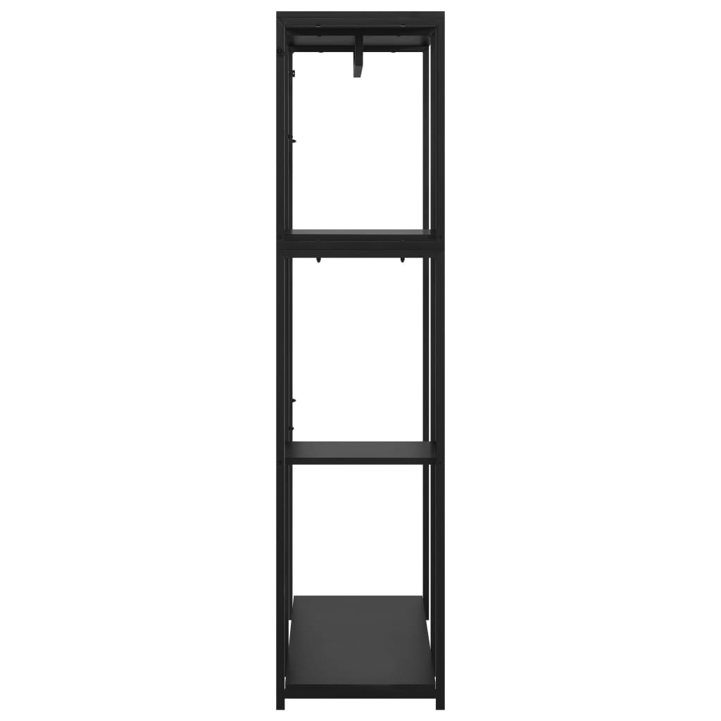vidaXL garderoob, must, 90 x 40 x 167 cm, metall ja puitlaastplaat