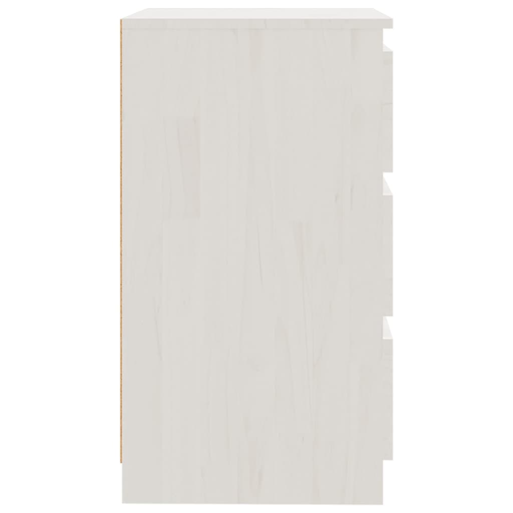 vidaXL öökapp, valge, 60 x 36 x 64 cm, männipuit