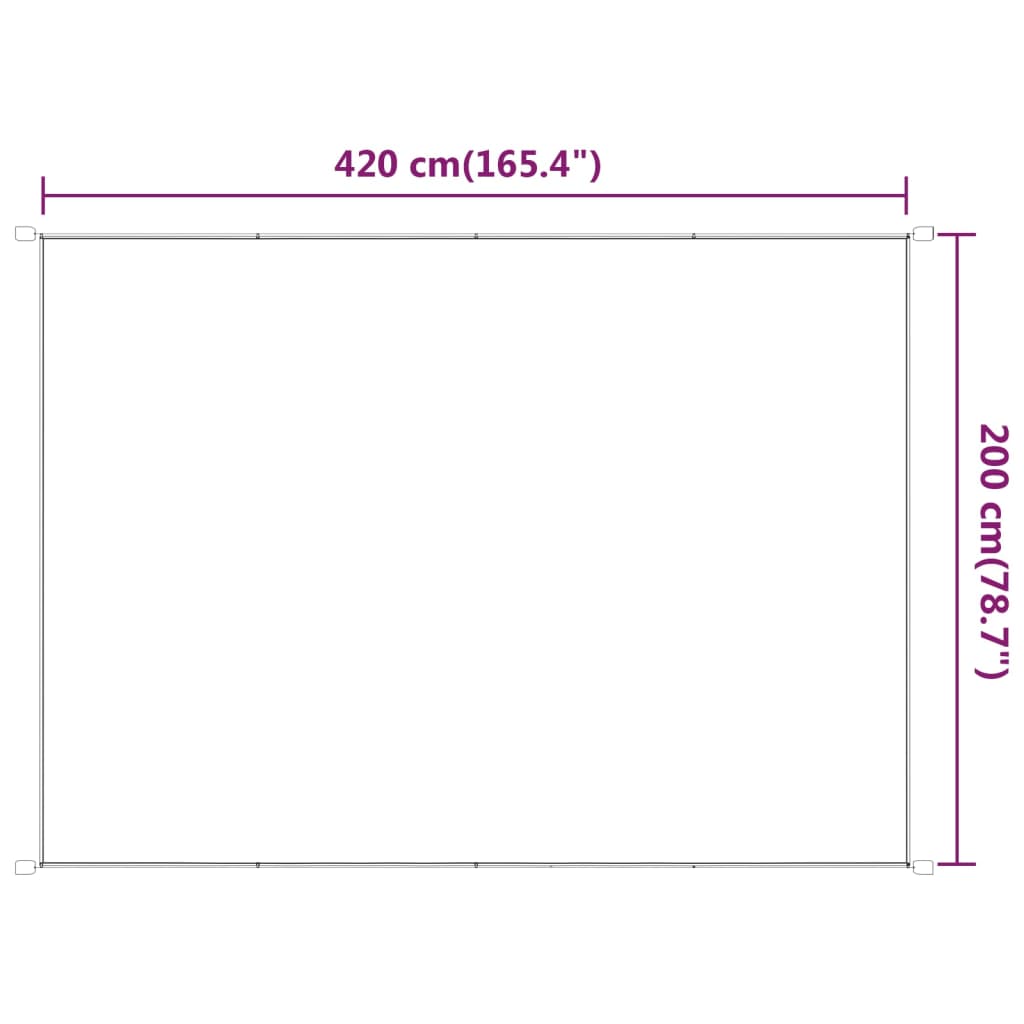 vidaXL vertikaalne varikatus, beež, 200 x 420 cm, Oxfordi kangas