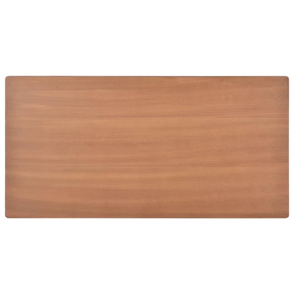 vidaXL söögilaud, pruun, 120 x 60 x 73 cm, vineer, teras