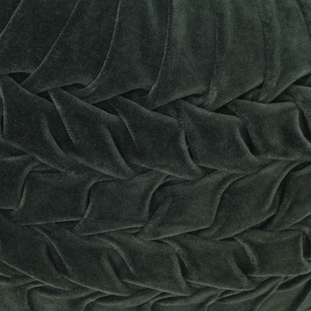 vidaXL tumba, puuvillane samet, voltidega, 40 x 30 cm roheline