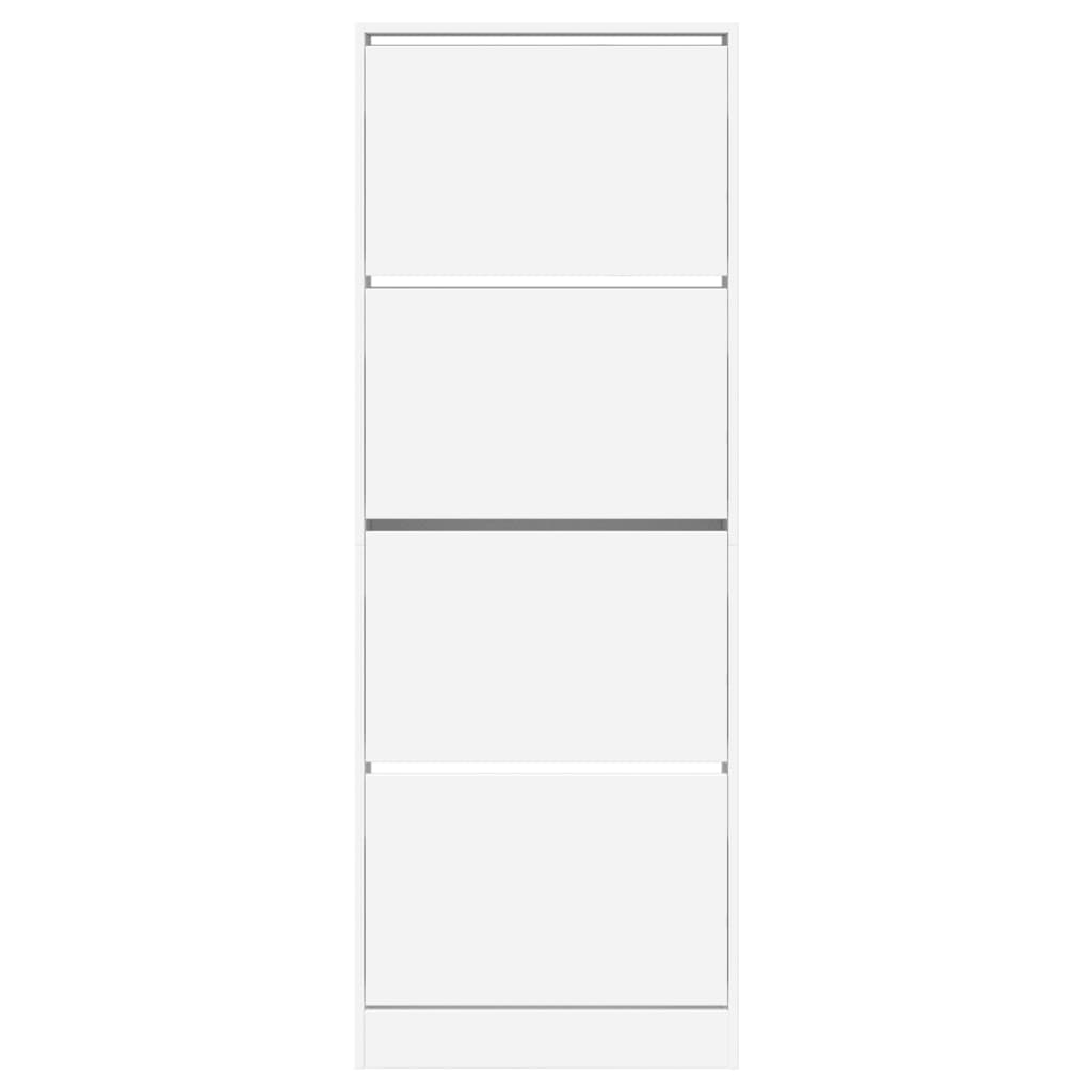 vidaXL jalatsikapp, valge, 60 x 21 x 163,5 cm, tehispuit