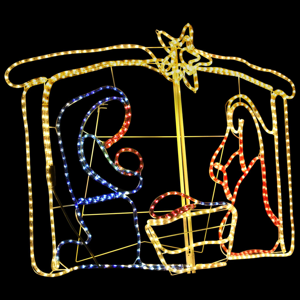 vidaXL Kristuse sünnistseen, jõulukaunistus, 240 LEDi, 116x41x87 cm