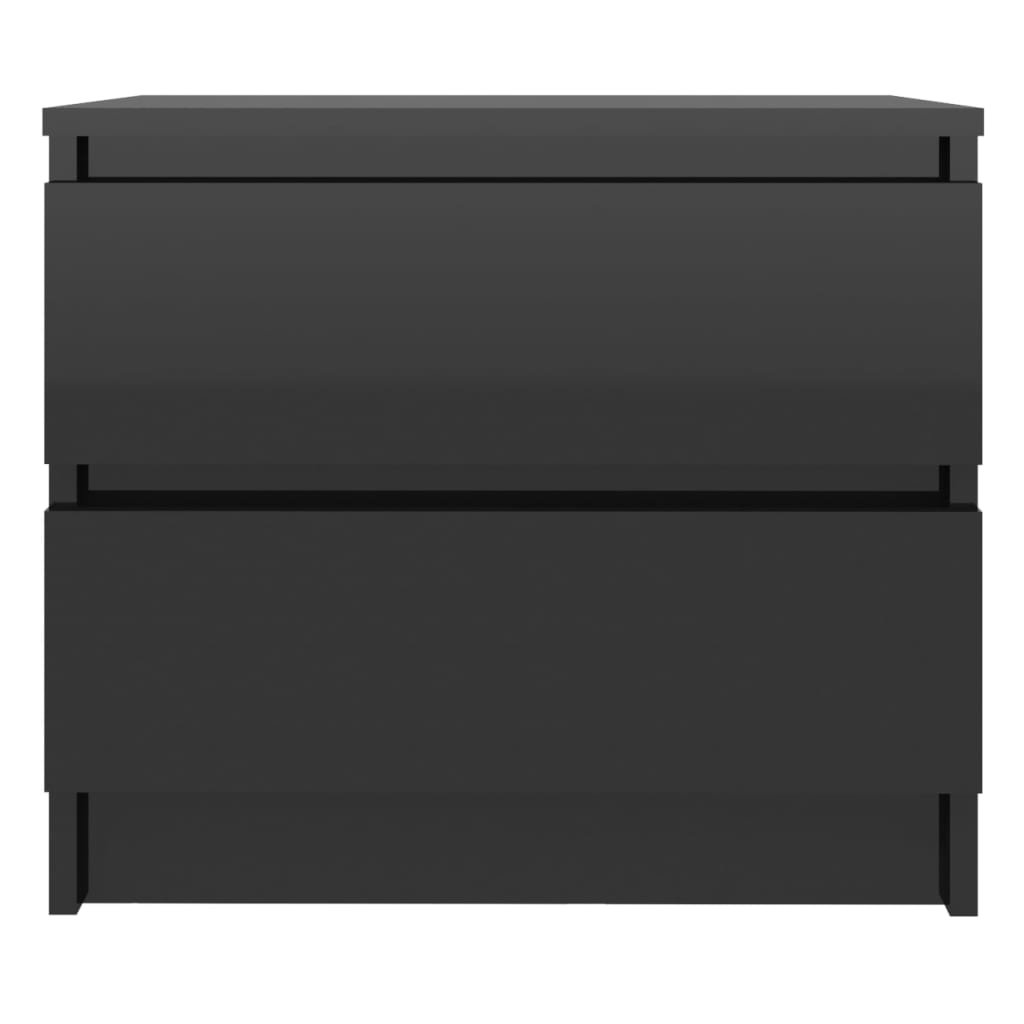 vidaXL öökapid 2tk, kõrgläikega must, 50x39x43,5 cm, puitlaastplaat
