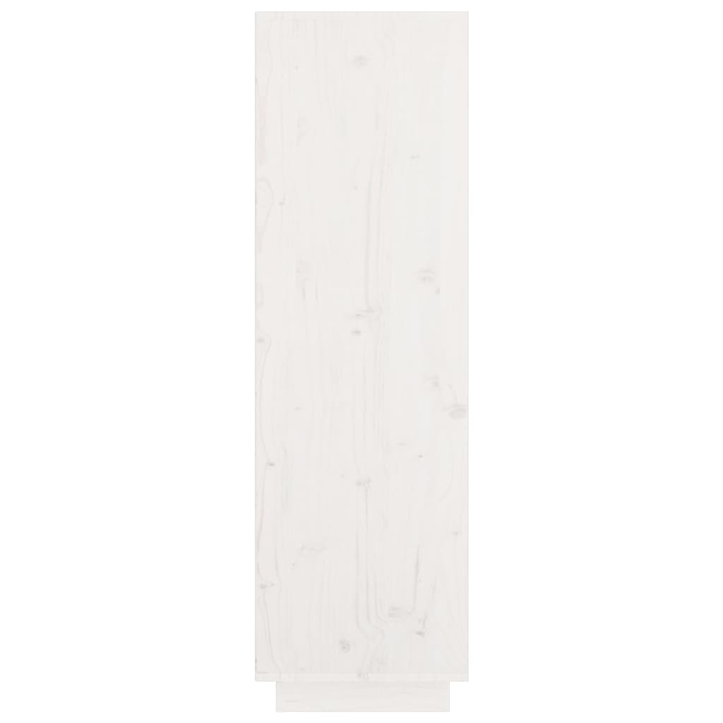 vidaXL kõrge kapp, valge, 74 x 35 x 117 cm, toekas männipuit