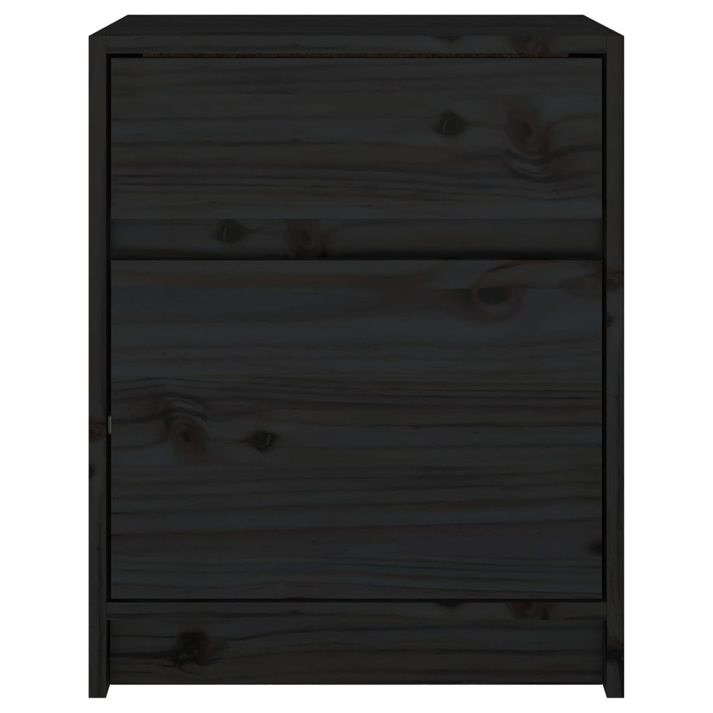 vidaXL öökapp, must, 40x31x50 cm, täismännipuit