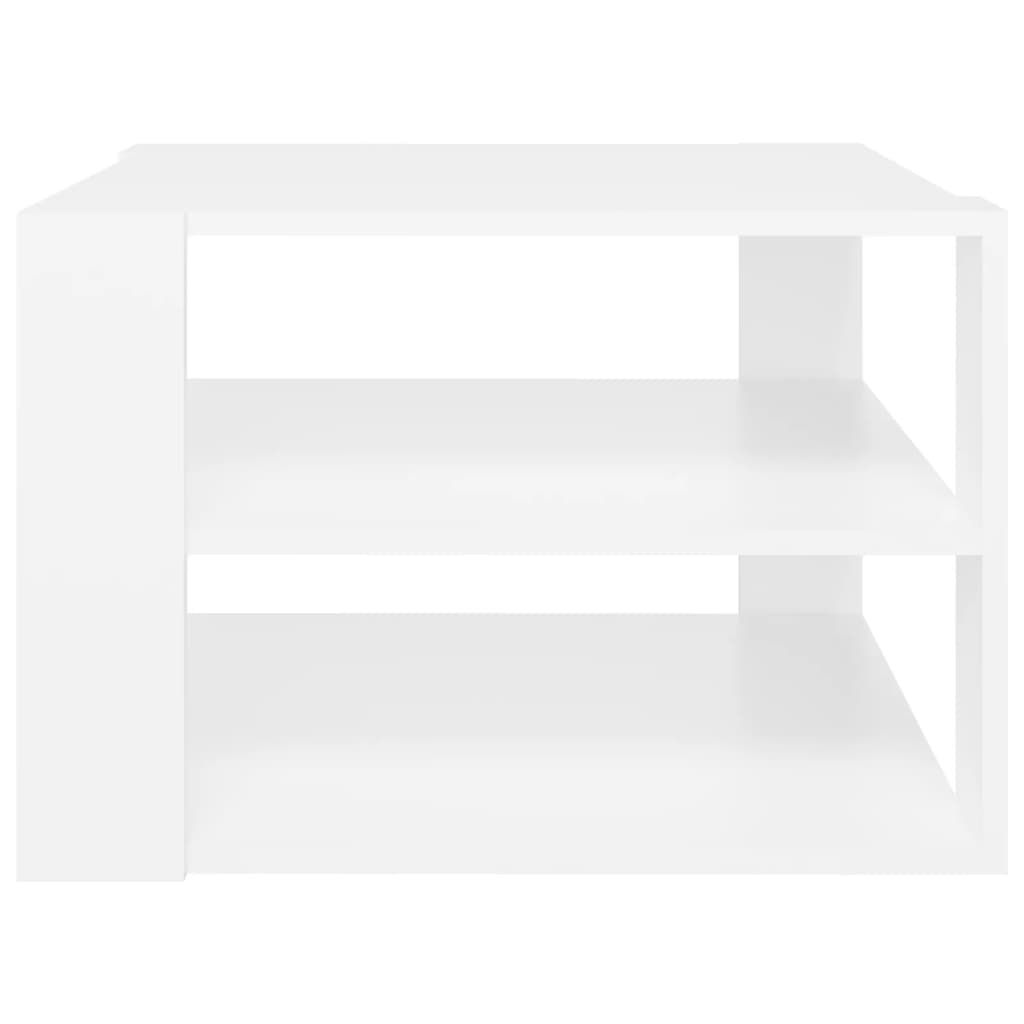 vidaXL kohvilaud, valge, 60x60x40 cm puitlaastplaat