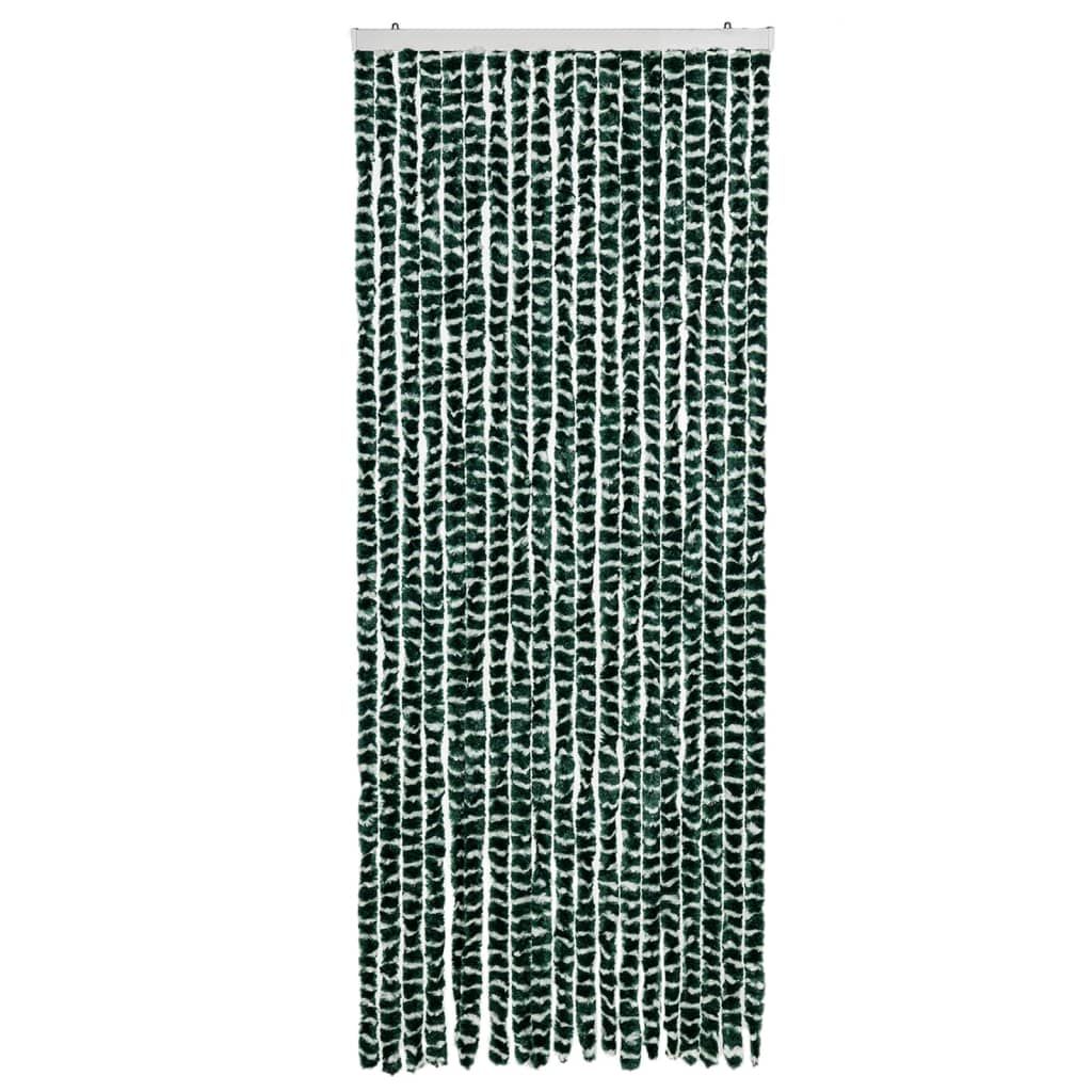 vidaXL putukakardin, roheline ja valge, 56 x 200 cm, šenill