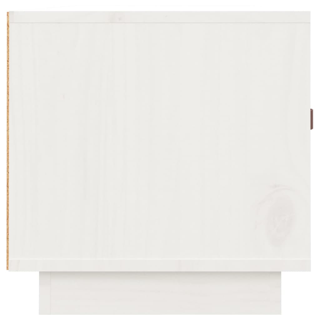 vidaXL telerikapp, valge, 80 x 34 x 35 cm, männipuit