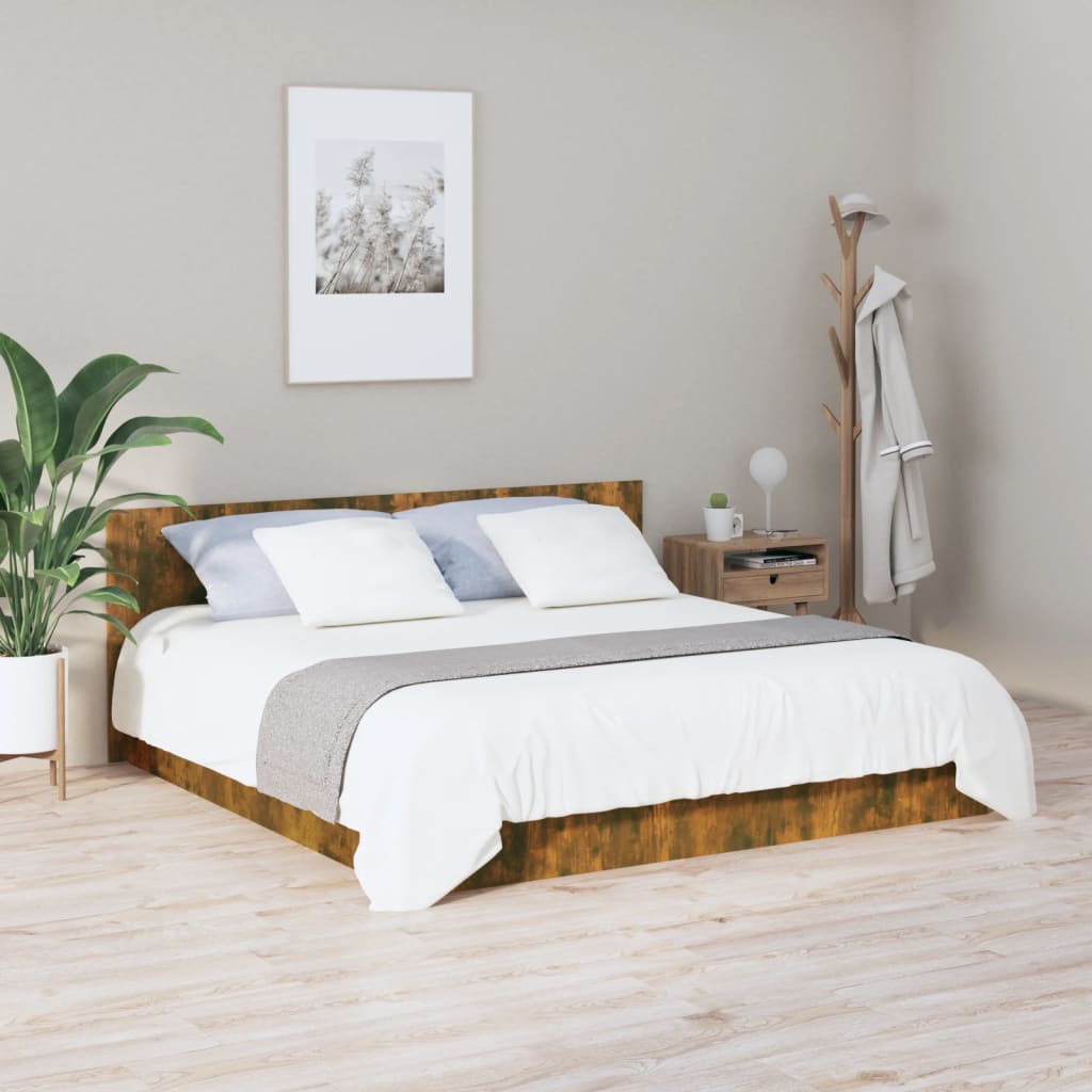 vidaXL voodipeats, suitsutatud tamm, 200 x 1,5 x 80 cm, tehispuit