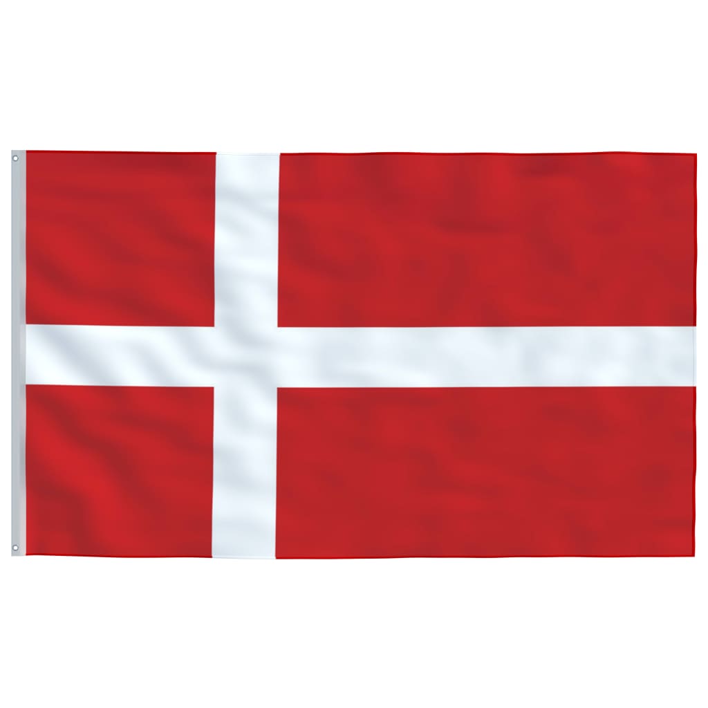 vidaXL Taani lipp ja lipumast, alumiinium, 6 m