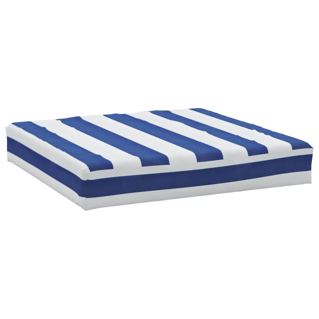 vidaXL euroaluse istmepadjad 2 tk, sinise/valge triibuline, kangas