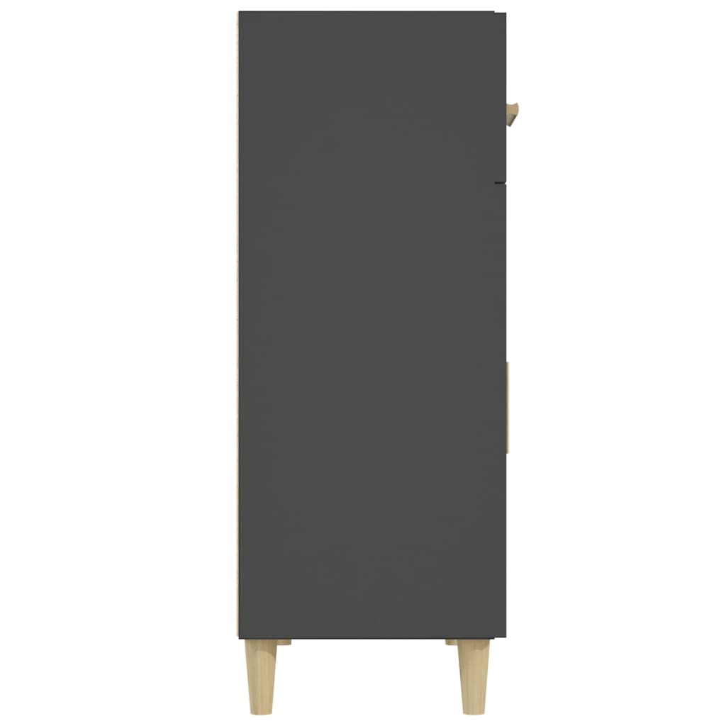vidaXL puhvetkapp, must, 69,5 x 34 x 89 cm, tehispuit