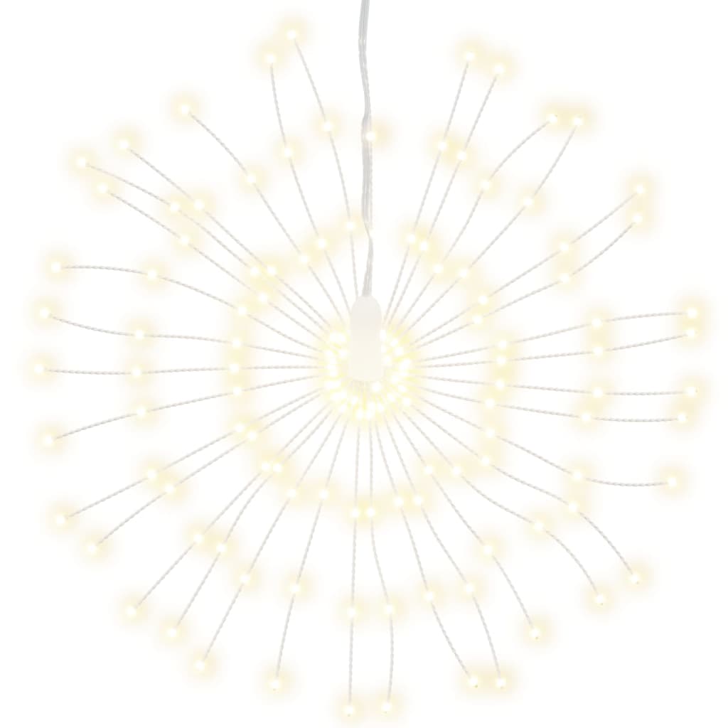 vidaXL õue ilutulestiku jõulutuled, 10 tk, soe valge, 20 cm, 1400 LEDi
