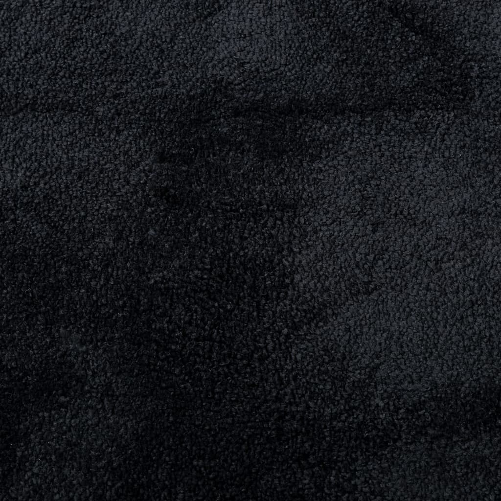 vidaXL vaip "OVIEDO" lühikese narmaga, must, 160 x 160 cm