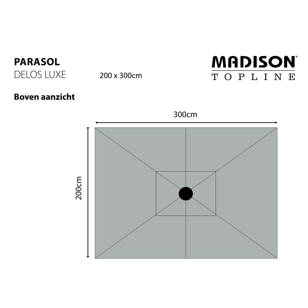 Madison päikesevari "Delos Luxe" 300 x 200 cm, helebeež, PAC5P016