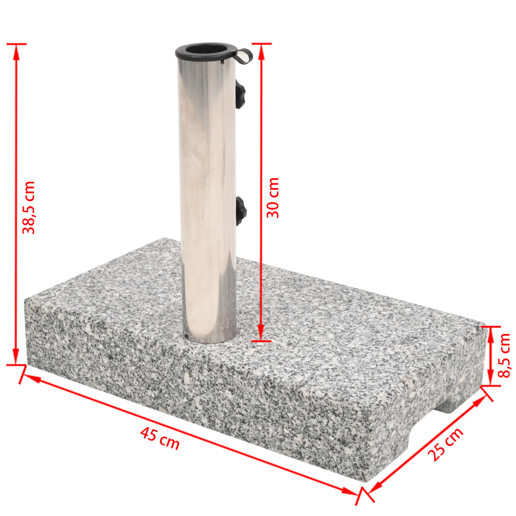 vidaXL ristkülikukujuline päevavarju alus, graniidist, 25 kg