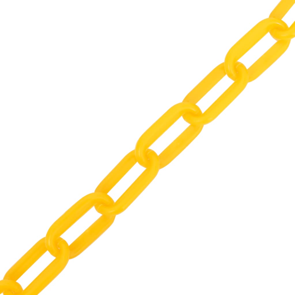 vidaXL hoiatuskett, kollane, plast, 100 m, Ø6 mm