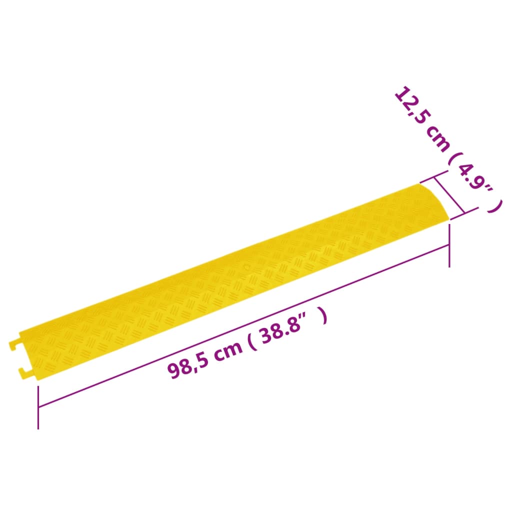vidaXL kaablikaitse kaldteed 4 tk, 98,5 cm, kollane