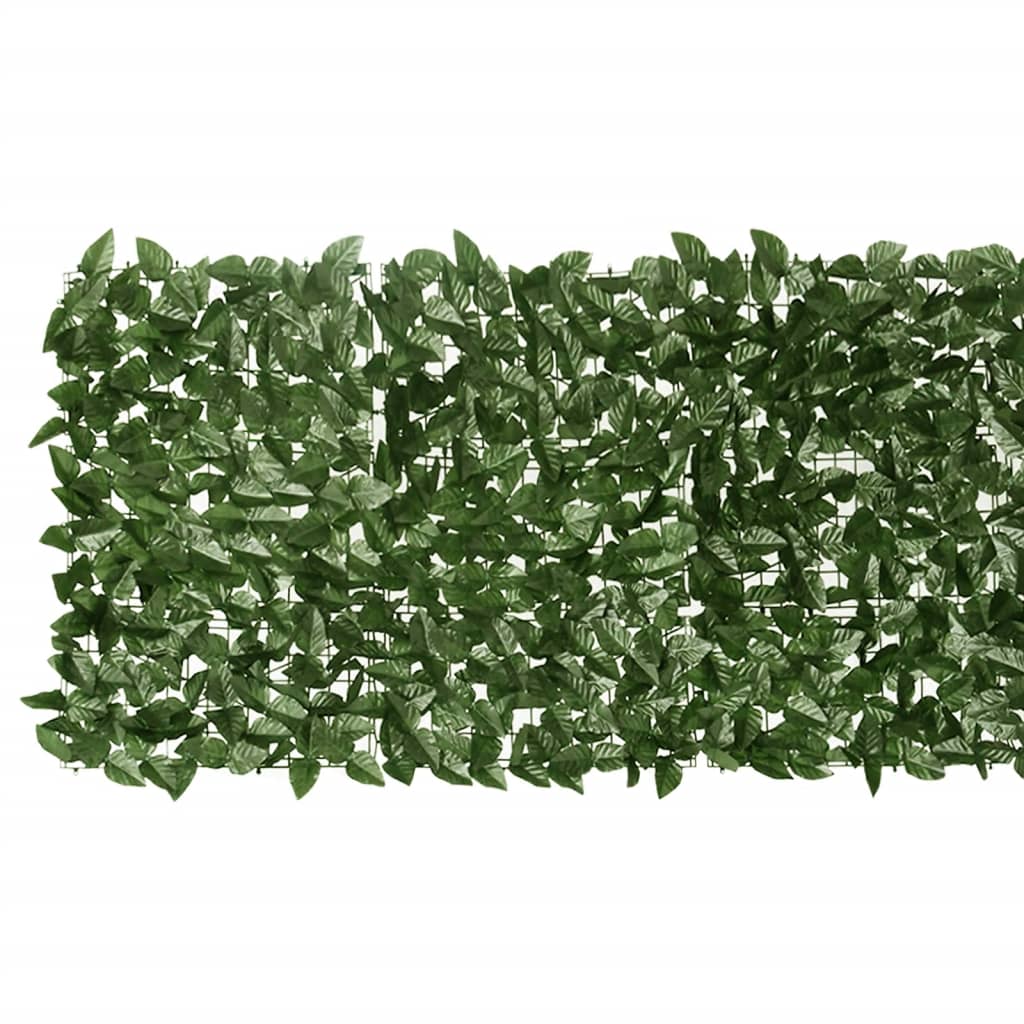 vidaXL rõdusirm, tumerohelised lehed, 300 x 75 cm