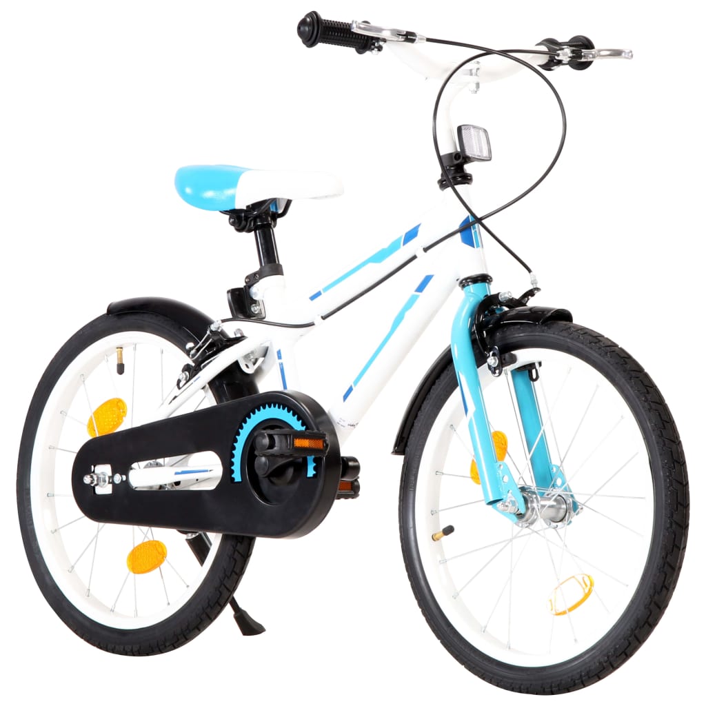 vidaXL laste jalgratas 18'', sinine ja valge