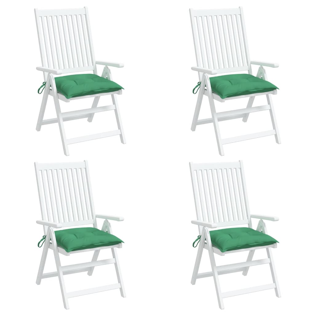 vidaXL tooli istmepadjad 4 tk, roheline, 40 x 40 x 7 cm kangas