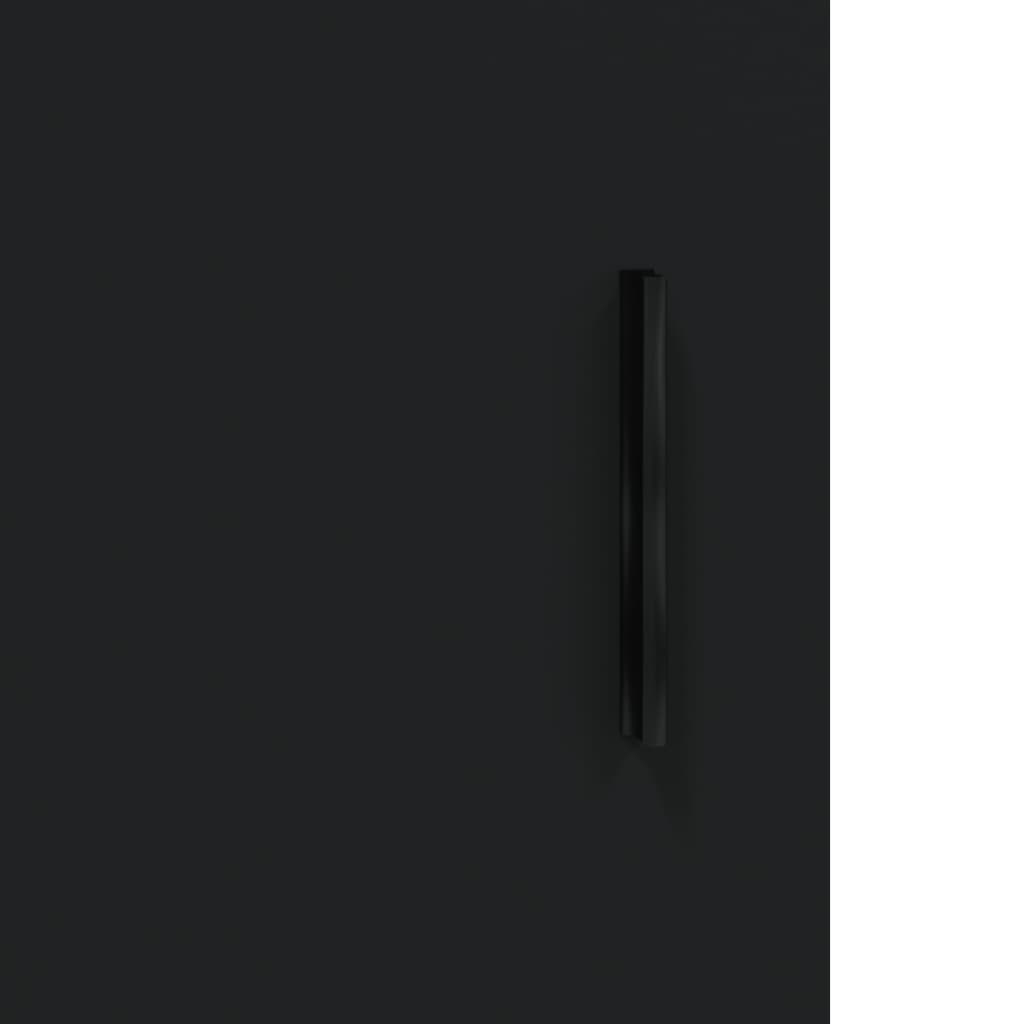 vidaXL kõrge kapp, must, 69,5 x 34 x 180 cm, tehispuit