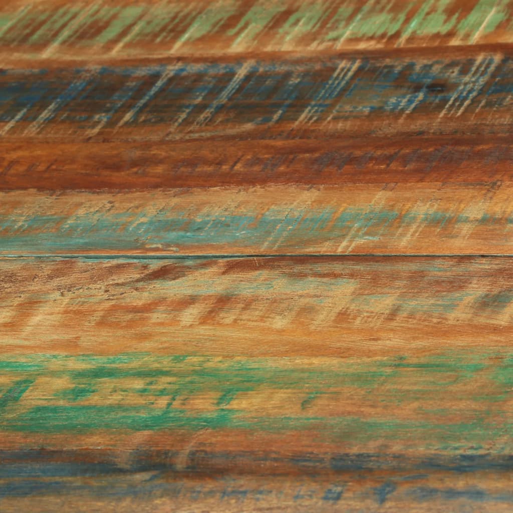 vidaXL söögilaud, Ø110 x 78 cm, taastatud puit ja teras