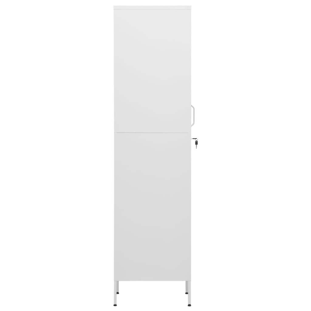 vidaXL lukustatav hoiukapp, valge, 35 x 46 x 180 cm, teras