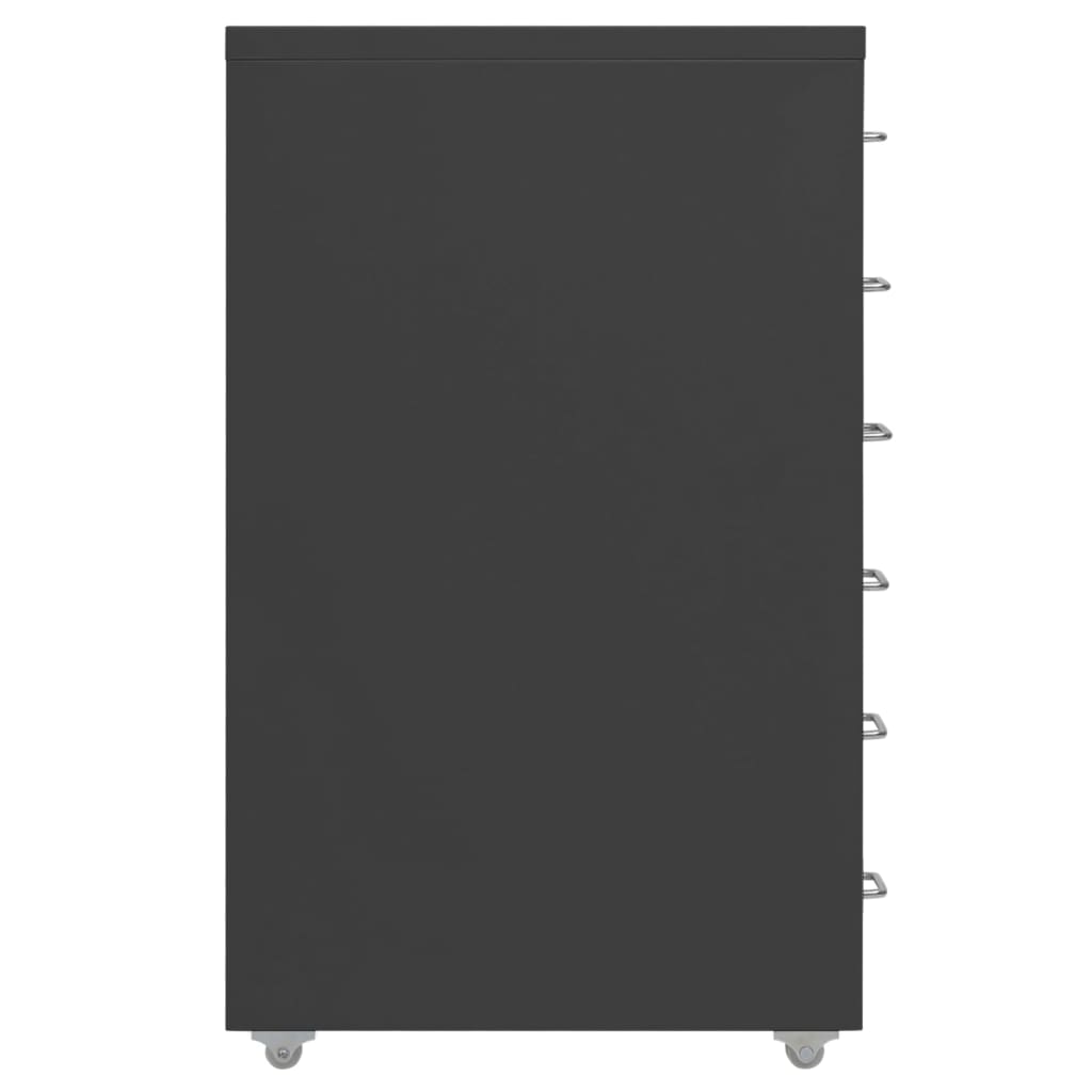 vidaXL mobiilne kontorikapp, antratsiit, 28 x 41 x 69 cm, metall