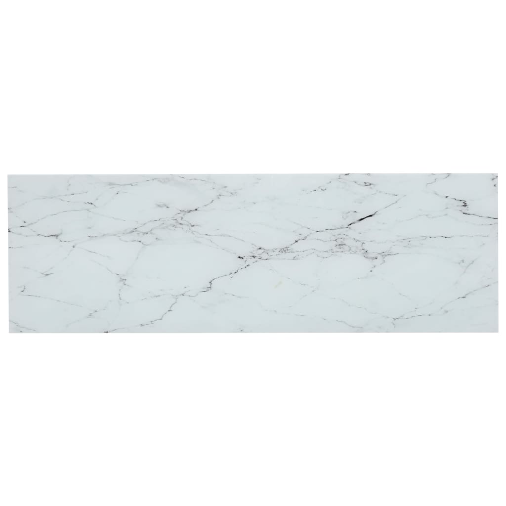 vidaXL riiul valge marmor, läbipaistev, 100x36x168 cm karastatud klaas