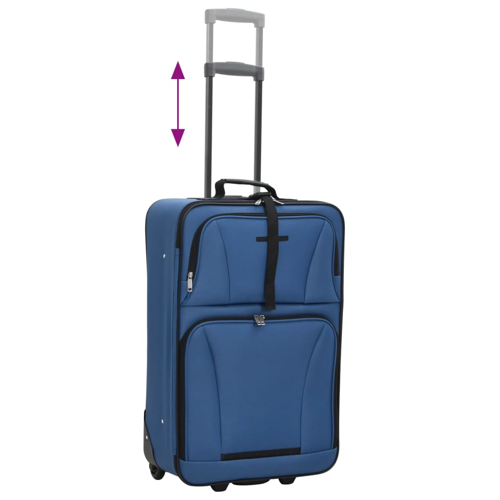 vidaXL 5-osaline reisikohvrite komplekt, sinine, kangas